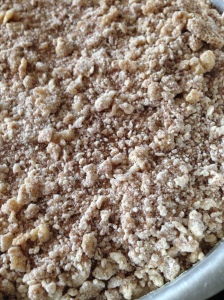 streusel before being baked